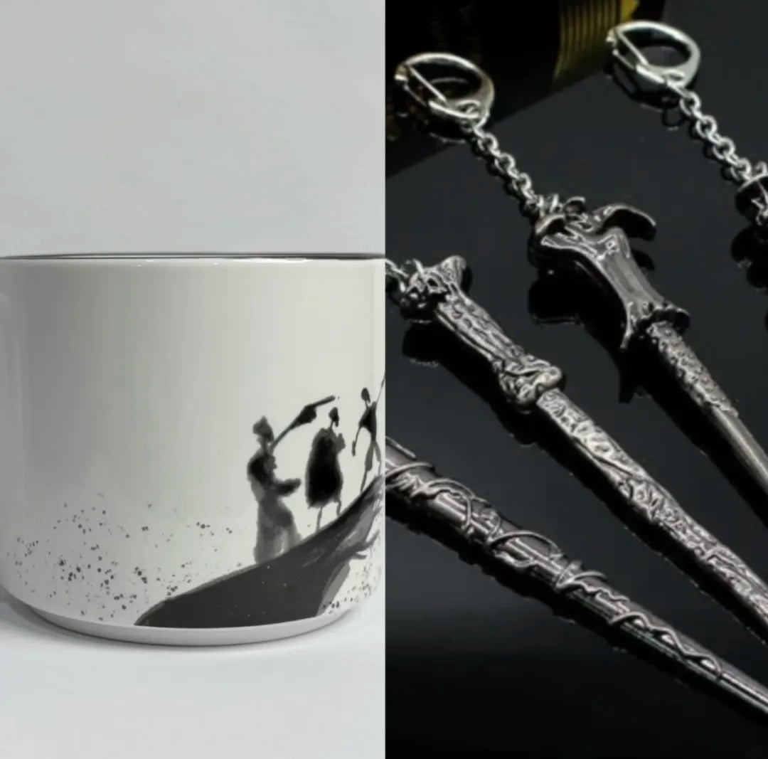 InkCharm – Hand-Drawn Peverell Brothers Mug