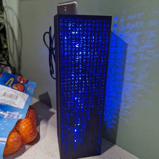 CodeStream – Matrix-Inspired LED Lamp