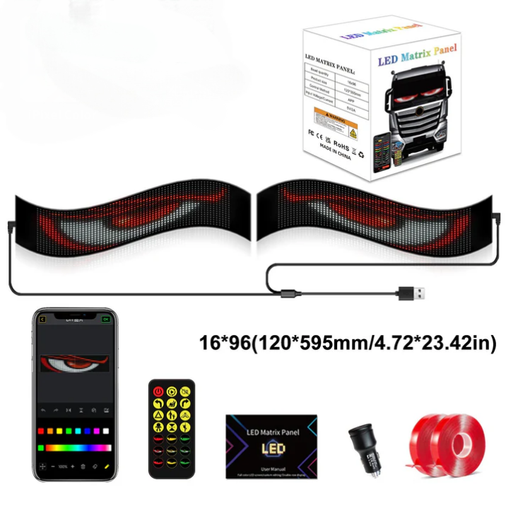 FlexiPixel – Custom LED Screen (App Control + Remote)
