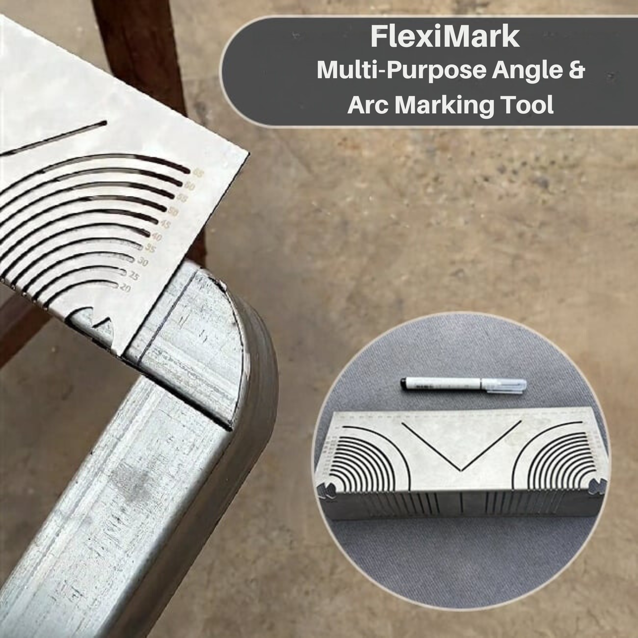 FlexiMark  | Multi-Purpose Angle & Arc Marking Tool
