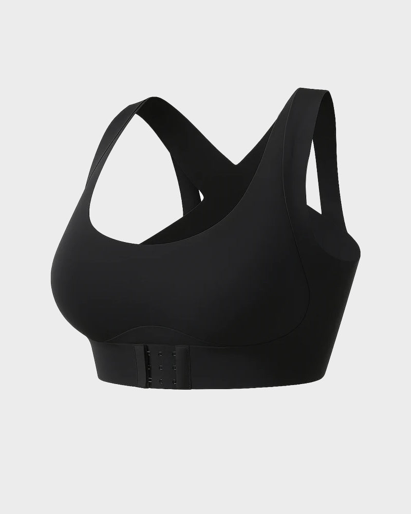 PostureEase – Front Closure Cross-Back Support Bra