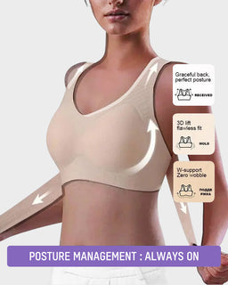 PostureEase – Front Closure Cross-Back Support Bra