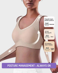 PostureEase – Front Closure Cross-Back Support Bra