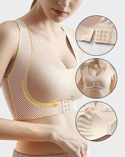 PostureEase – Front Closure Cross-Back Support Bra