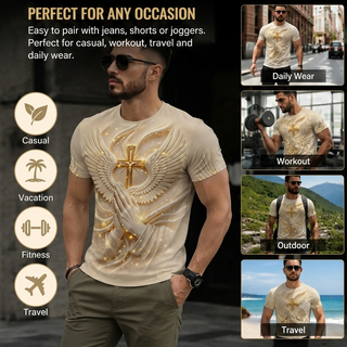 FaithWear – Vintage Cross Graphic Slim Fit Shirt
