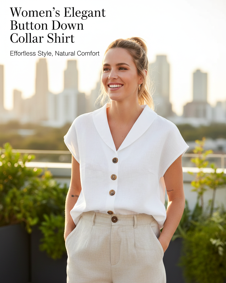 LuxeForm – Stylish Women’s Collar Shirt