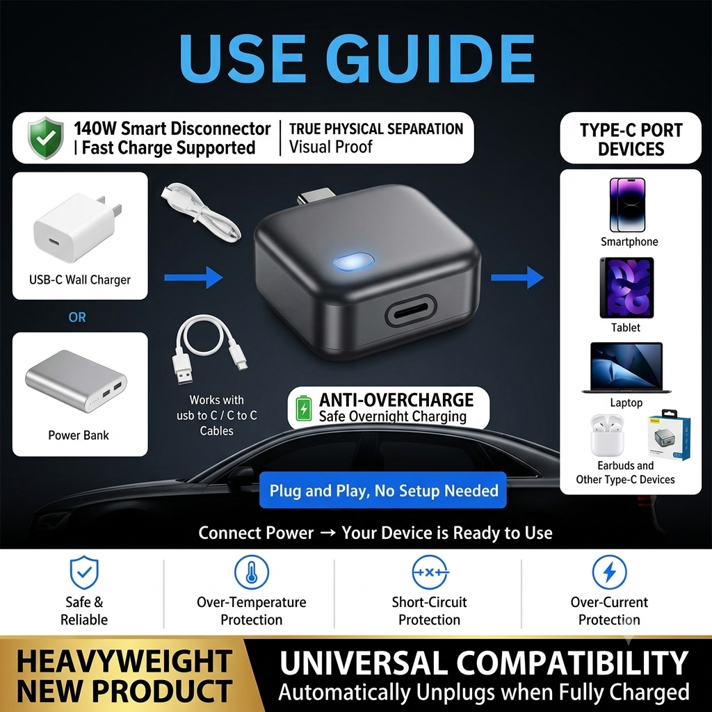 VoltSecure – Physical Disconnect Fast Charging Device