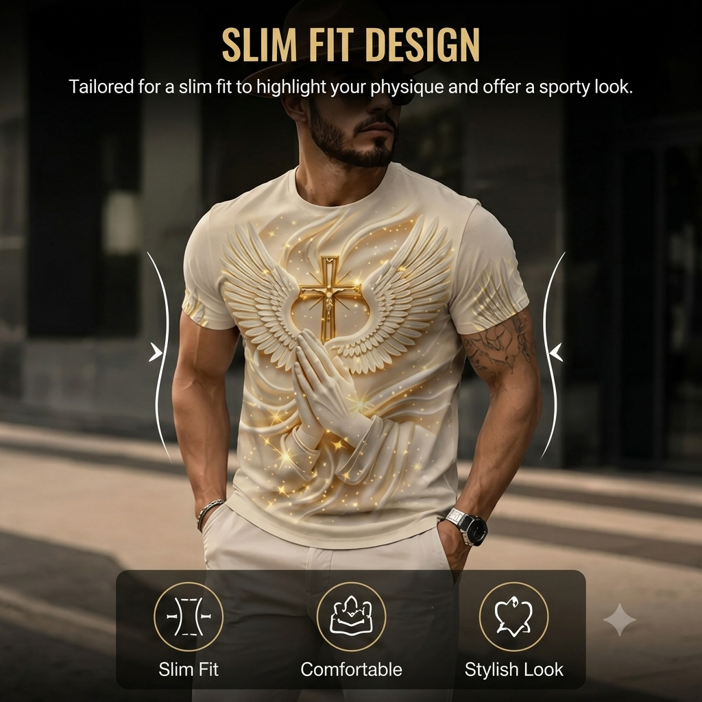 FaithWear – Vintage Cross Graphic Slim Fit Shirt