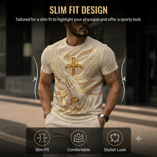 FaithWear – Vintage Cross Graphic Slim Fit Shirt