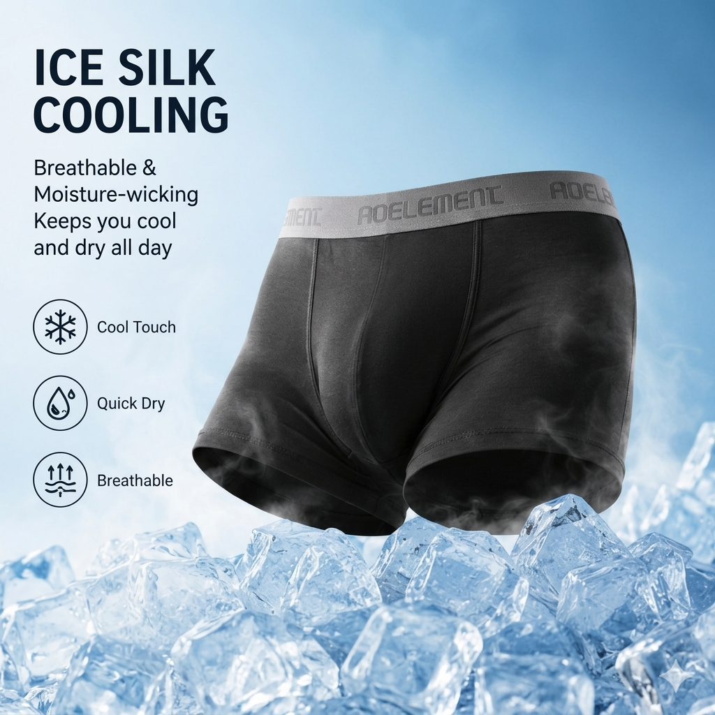 FreshCore – Breathable Ice Silk Support Trunks