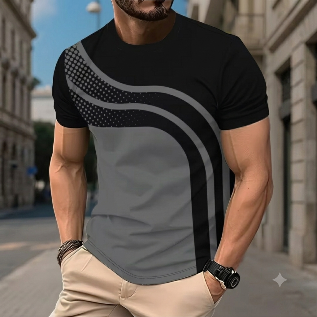 UrbanShade – Gradient Stripe T-Shirt Set