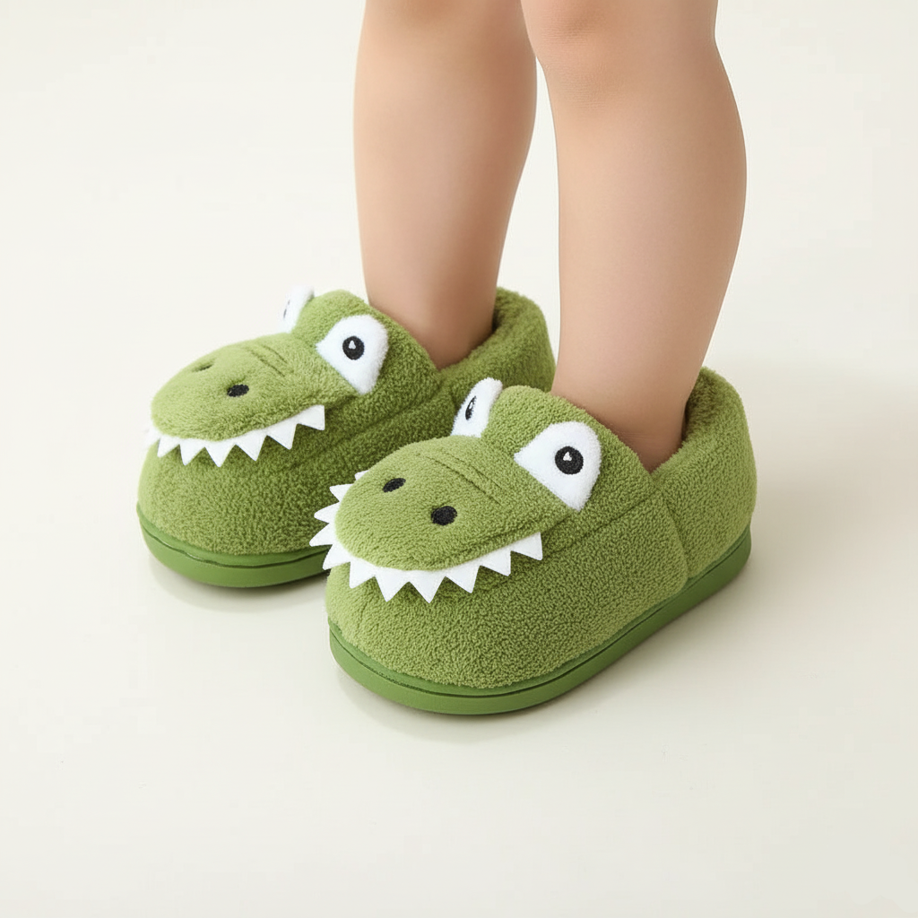 DinoToes – Soft Cartoon Slippers for Kids