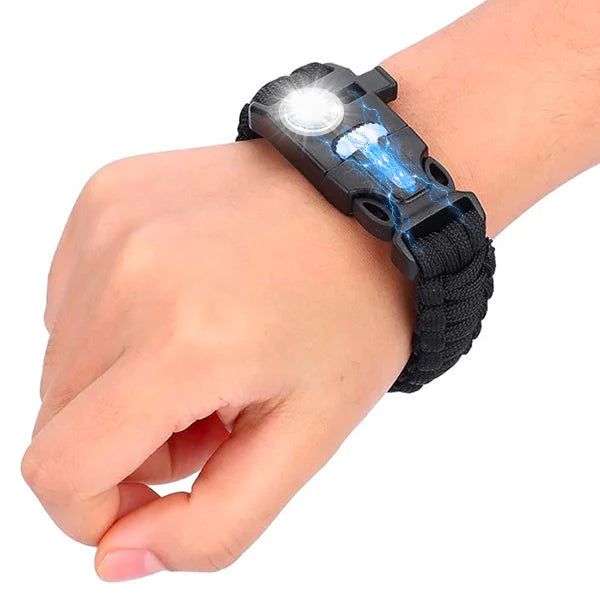 50M Spark SelfDefence Bracelet with Flashlight marnetic