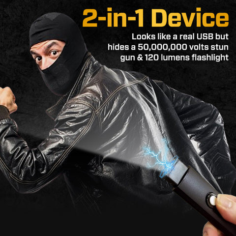 2 IN 1 PocketGuard 50M Stun USB Keychain marnetic