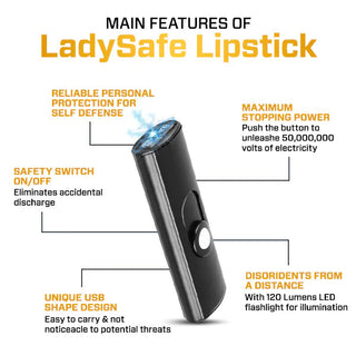 2 IN 1 PocketGuard 50M Stun USB Keychain marnetic