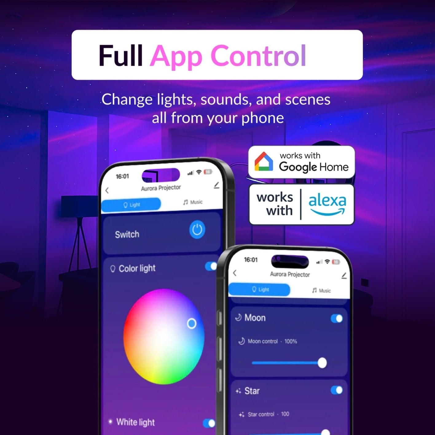 CosmoGlow - Northern Lights Projector for Stress Relief & Mood Lighting