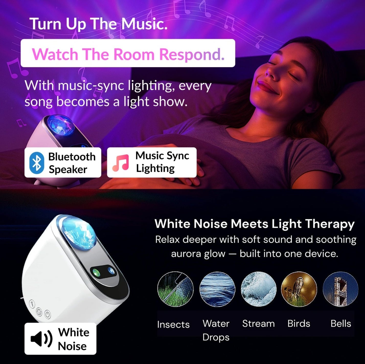 CosmoGlow - Northern Lights Projector for Stress Relief & Mood Lighting