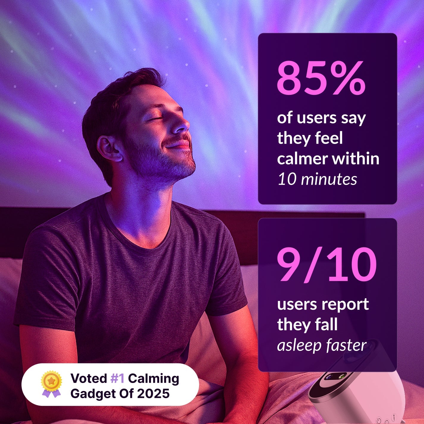 CosmoGlow - Northern Lights Projector for Stress Relief & Mood Lighting