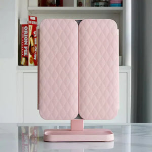 GlamView – Elegant LED Trifold Makeup Mirror