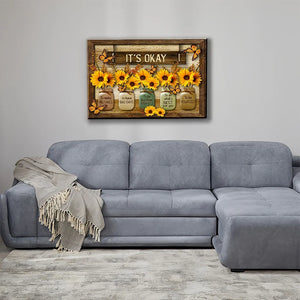 FloraFlutter – Sunflower Butterfly Art Panel