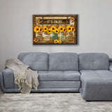 FloraFlutter – Sunflower Butterfly Art Panel