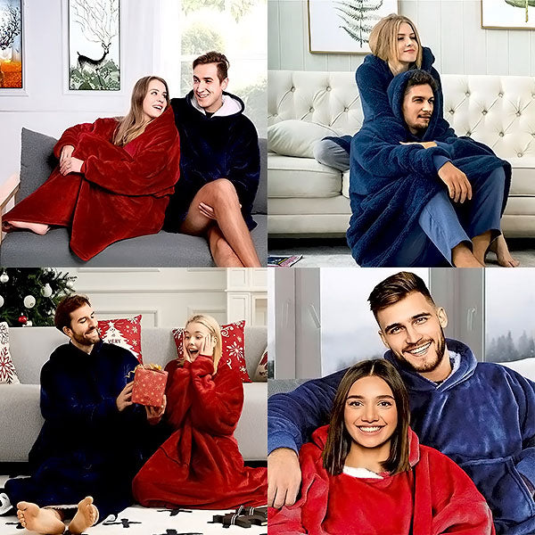 SnuggleUp - Knee-Length Hoodie Blanket for Cold Weather