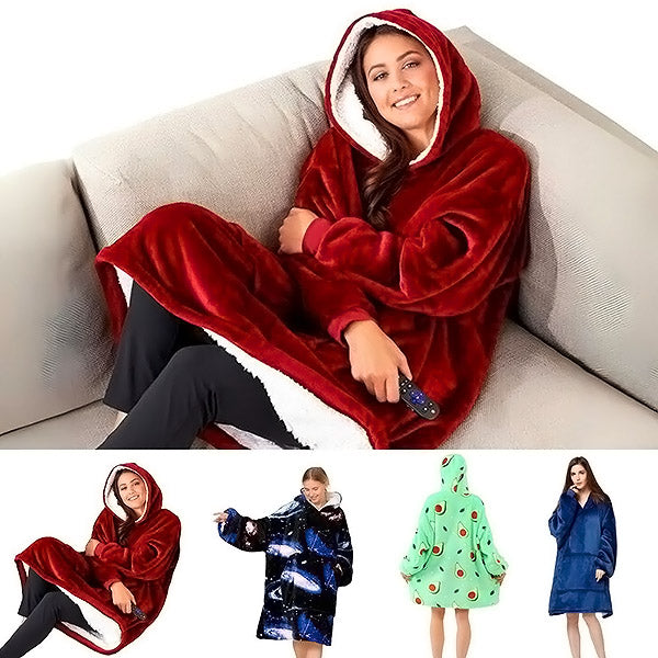 SnuggleUp - Knee-Length Hoodie Blanket for Cold Weather