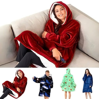 SnuggleUp - Knee-Length Hoodie Blanket for Cold Weather