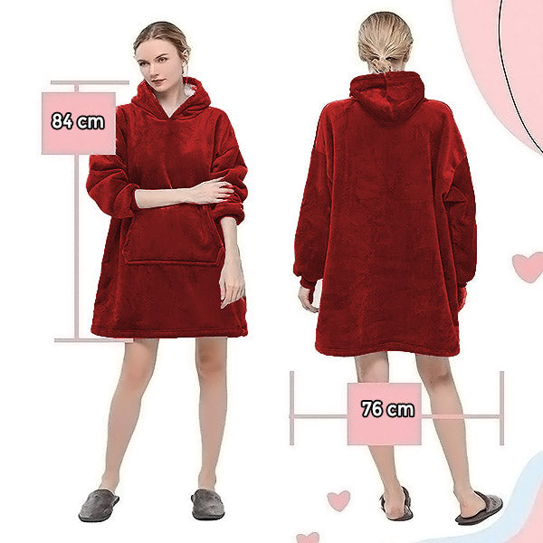SnuggleUp - Knee-Length Hoodie Blanket for Cold Weather
