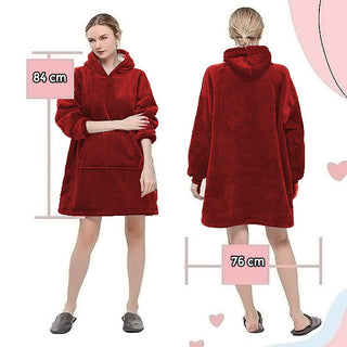 SnuggleUp - Knee-Length Hoodie Blanket for Cold Weather