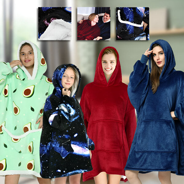 SnuggleUp - Knee-Length Hoodie Blanket for Cold Weather