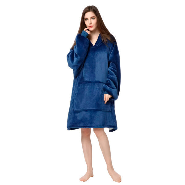 SnuggleUp - Knee-Length Hoodie Blanket for Cold Weather