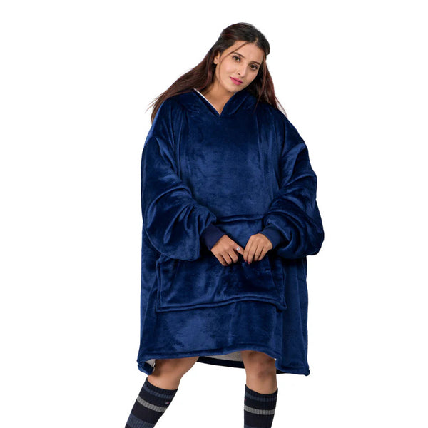 SnuggleUp - Knee-Length Hoodie Blanket for Cold Weather