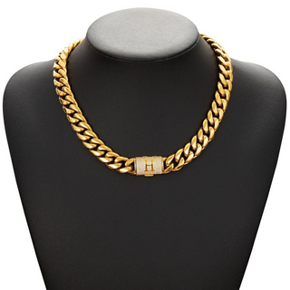 RoyalLink – Letter Pendant Cuban Chain