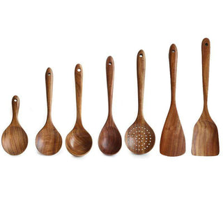 TeakCraft – Premium Wooden Utensil Set