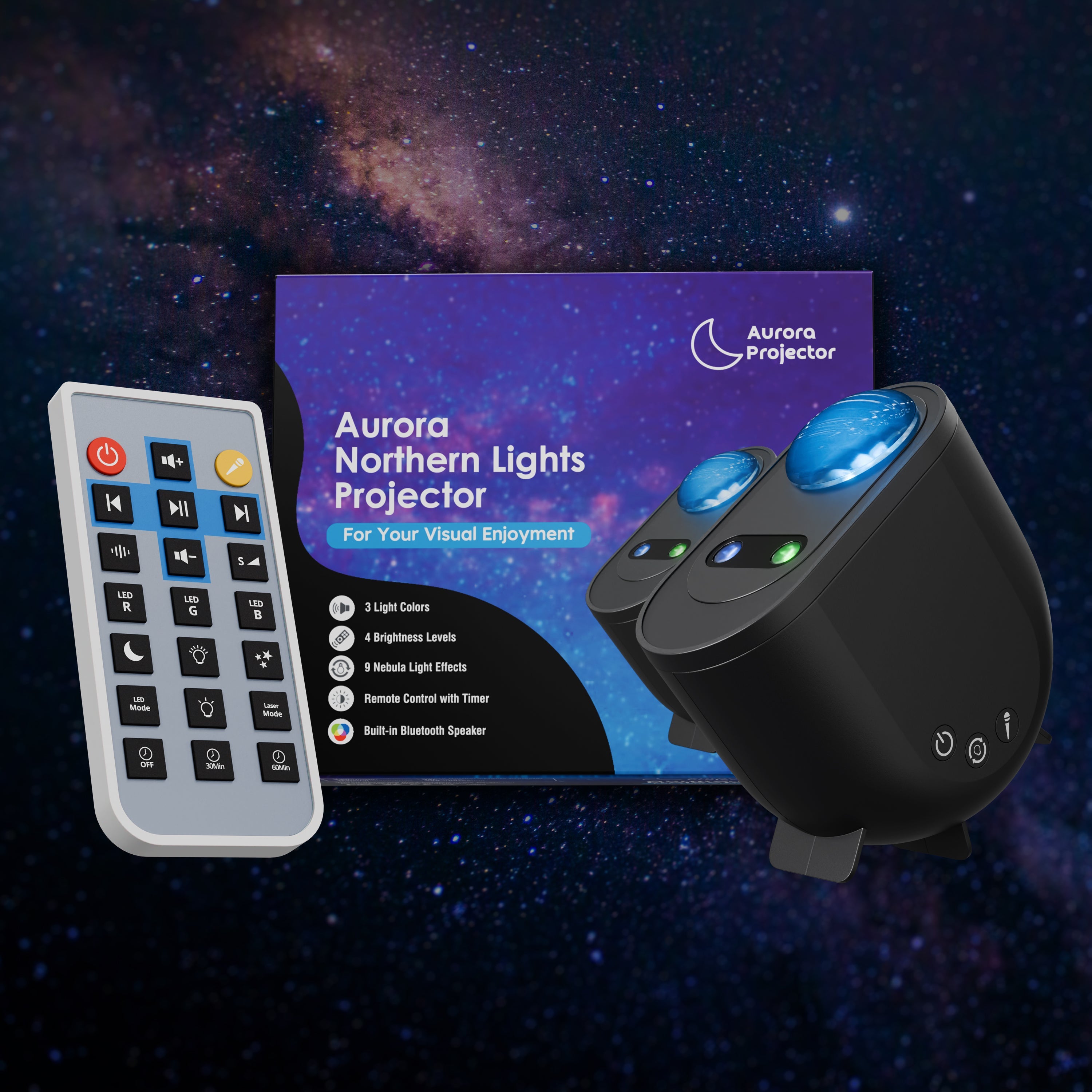 CosmoGlow - Northern Lights Projector for Stress Relief & Mood Lighting