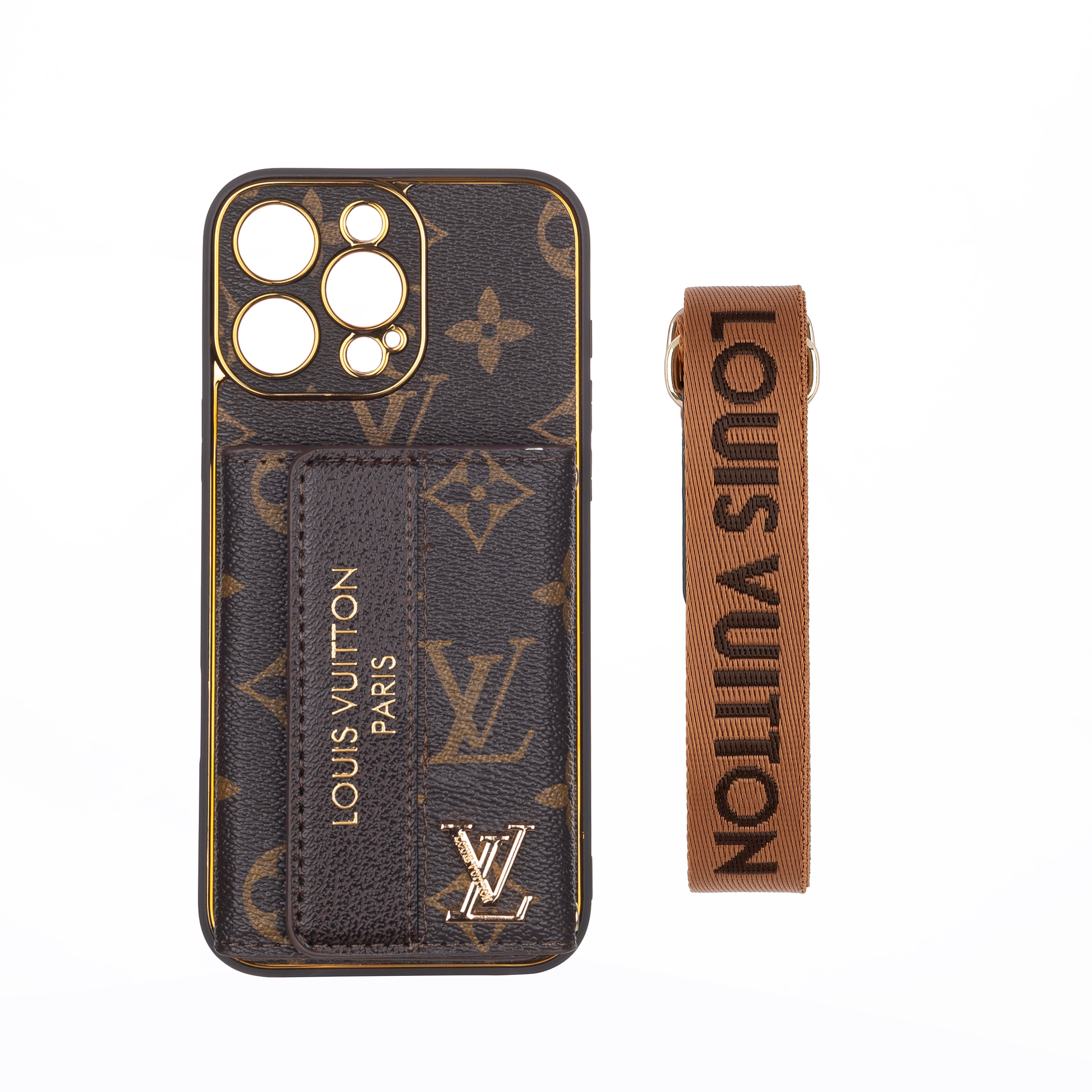 GlamPouch - Designer Monogram Phone Case with Strap