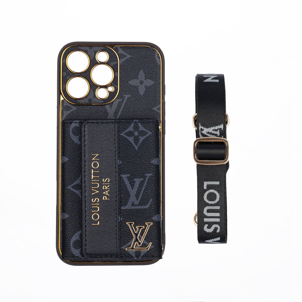 GlamPouch - Designer Monogram Phone Case with Strap