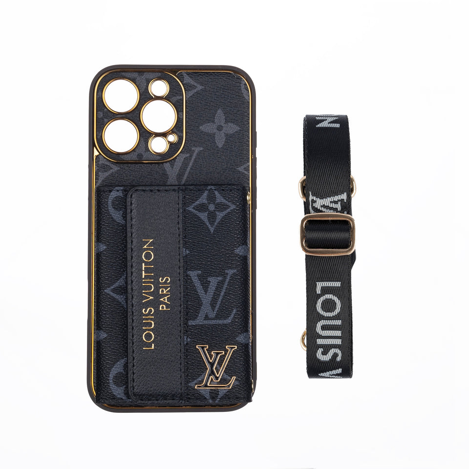 GlamPouch - Designer Monogram Phone Case with Strap