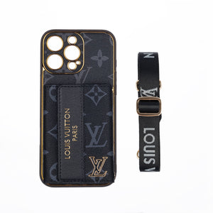 GlamPouch - Designer Monogram Phone Case with Strap