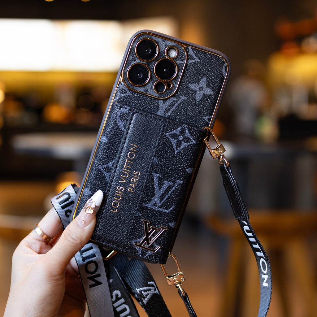 GlamPouch - Designer Monogram Phone Case with Strap