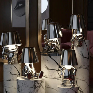 LumiThink – Elegant Gold Thinker Touch Lamp