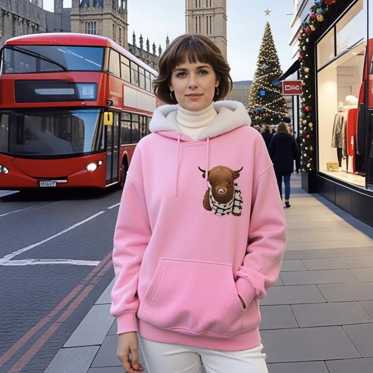 PlushPastures - Cow Print Hoodie