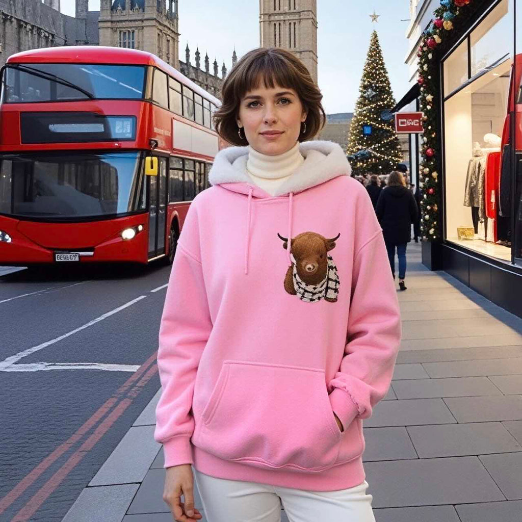 PlushPastures - Cow Print Hoodie