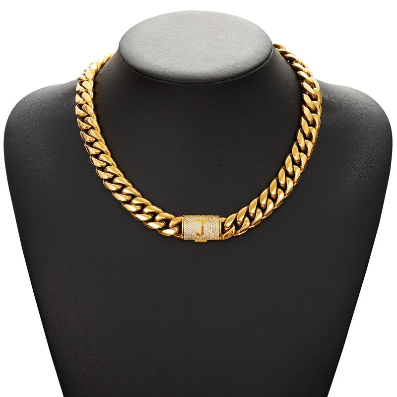 RoyalLink – Letter Pendant Cuban Chain
