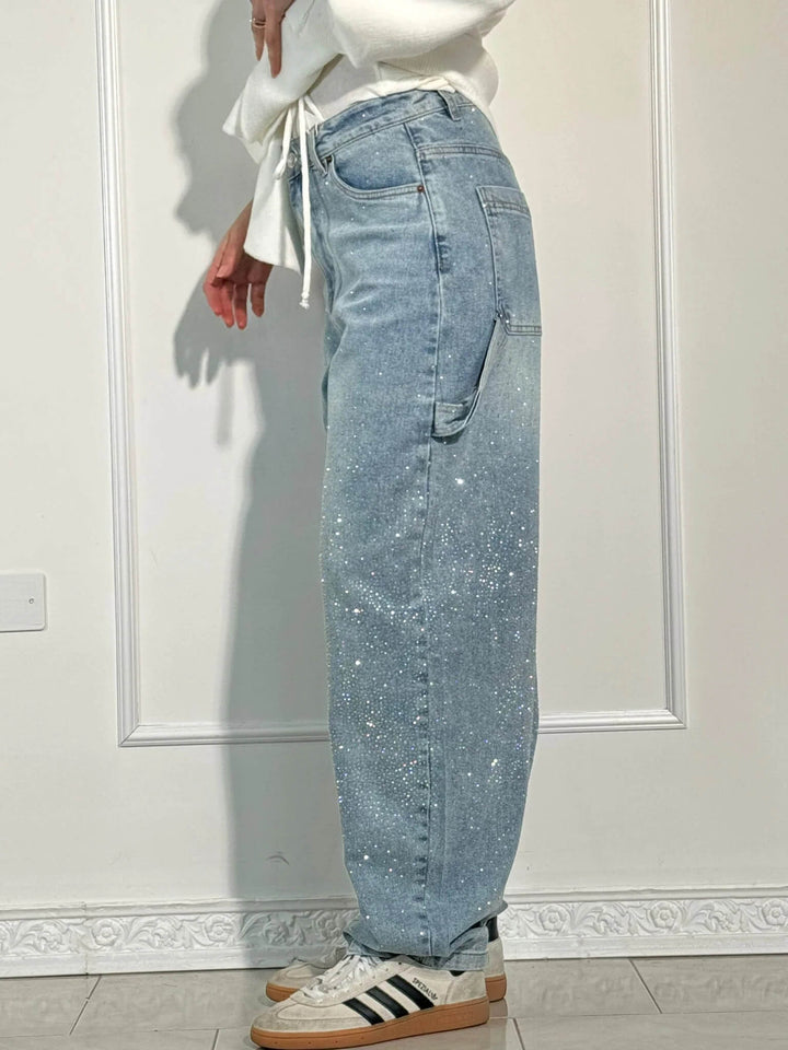 NovaDenim - Balloon Fit Sparkle Jeans – Statement Streetwear