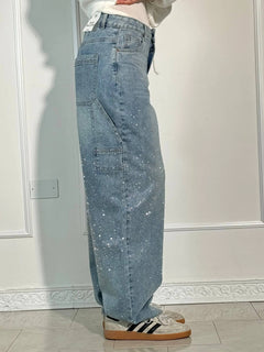 NovaDenim - Balloon Fit Sparkle Jeans – Statement Streetwear