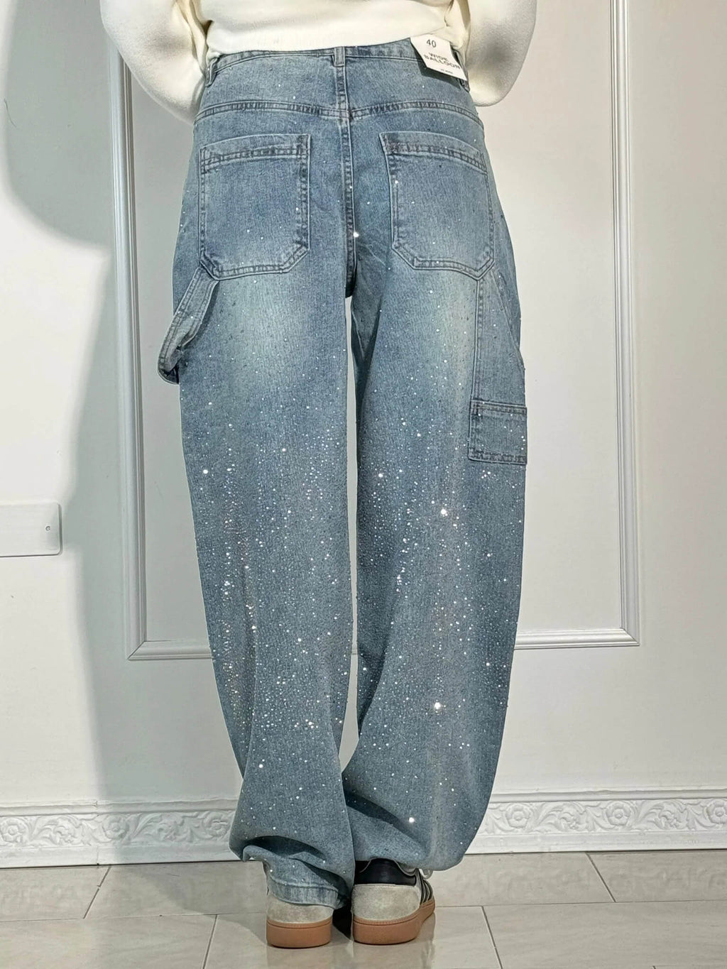 NovaDenim - Balloon Fit Sparkle Jeans – Statement Streetwear