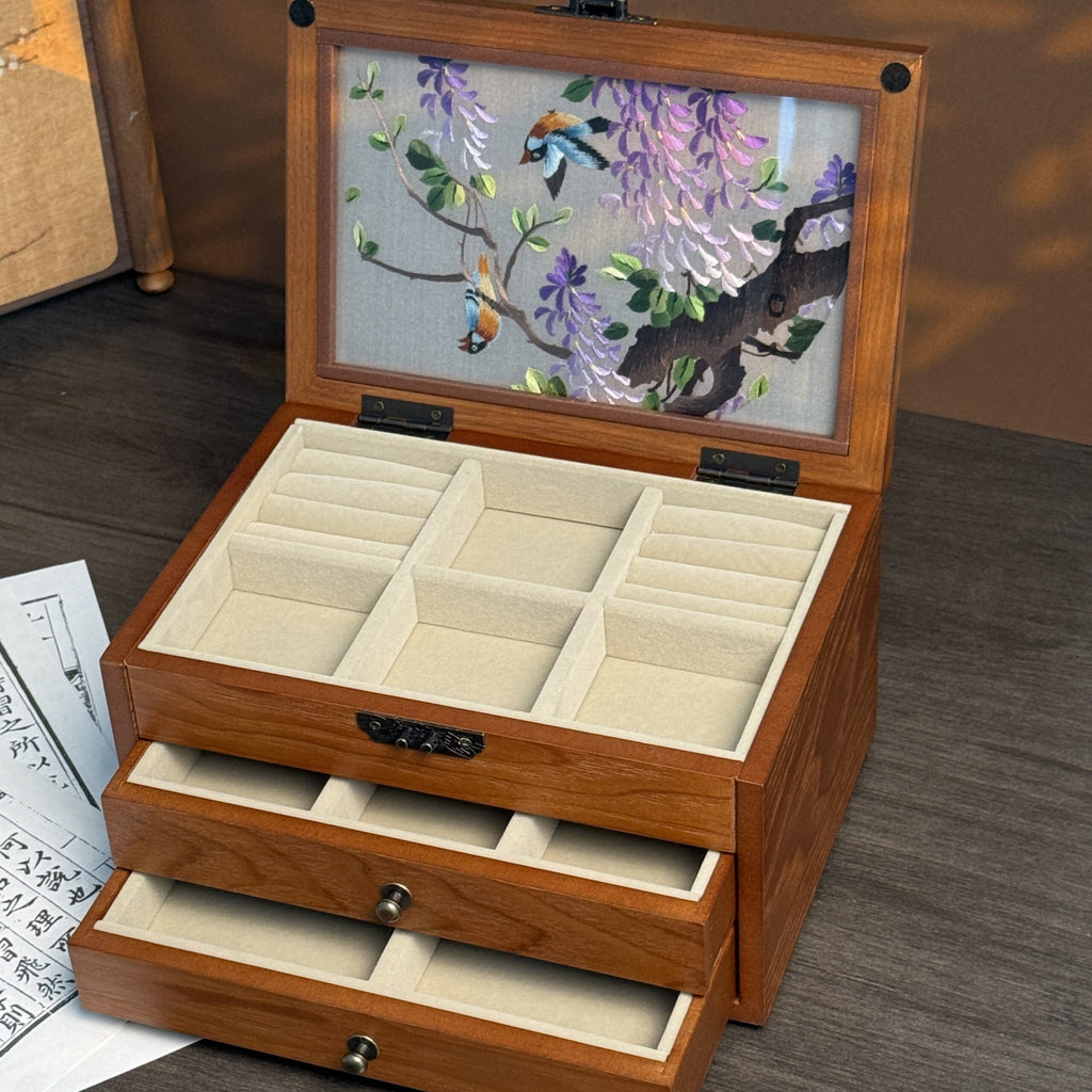 Jewelry-Box-Embroidered-with-Wisteria-Flower-Large-Open-1