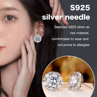 Mid-Year Sale - Second ring only 699₱ - Shining all day - 5 carat moissanite jewelry Set - GRA certificate, free gift box